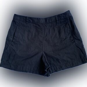 Ann Taylor high waist shorts with front pockets, black cotton, 12